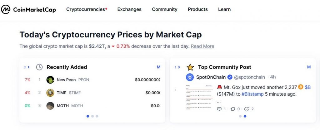 CoinMarketCAp APIs