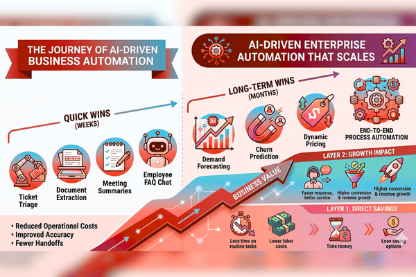 AI-driven enterprise automation improving productivity