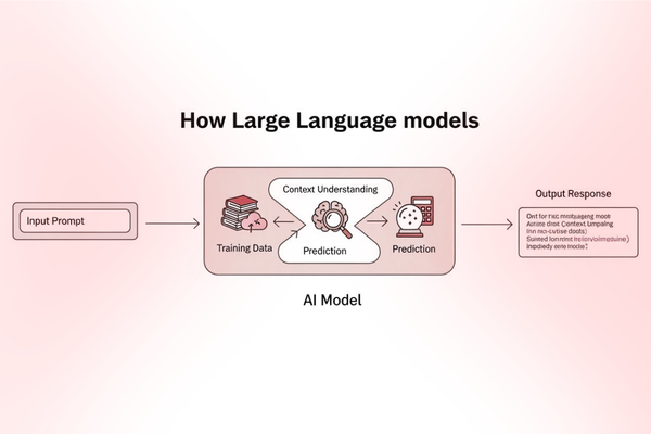How large language models process prompts and generate responses