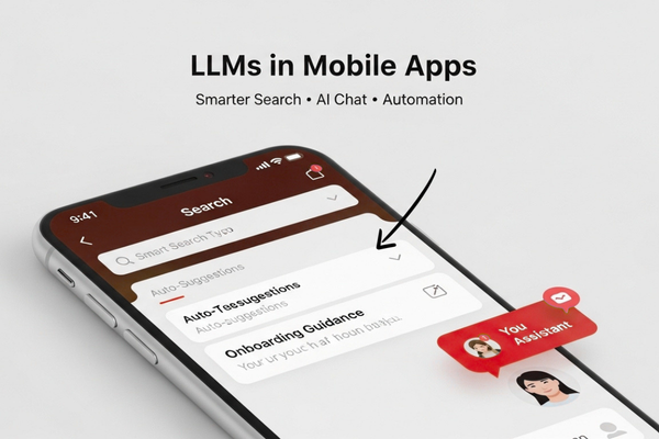 LLM applications in mobile apps, including chat and smart search