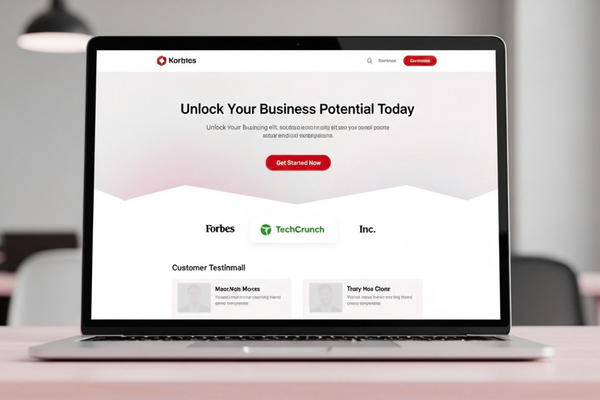 High-converting Webflow landing page with CTA and social proof