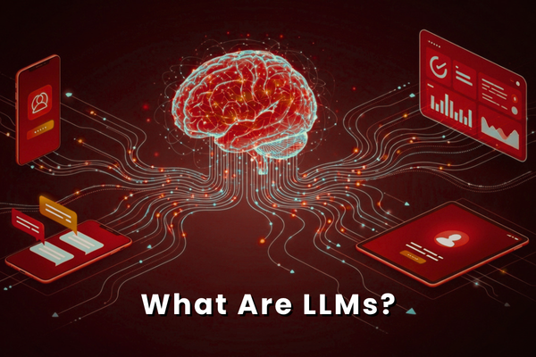 Large Language Models powering modern apps with AI interfaces and data flow