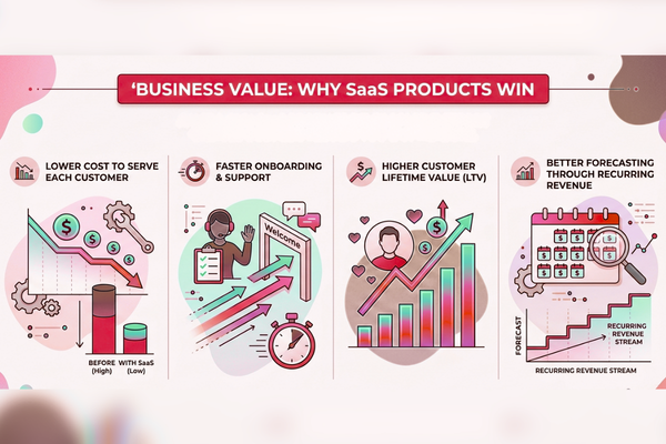 Key business benefits and measurable results of successful SaaS product development