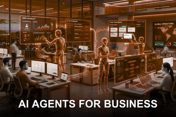 AI agents automating business workflows across CRM, emails, and dashboards