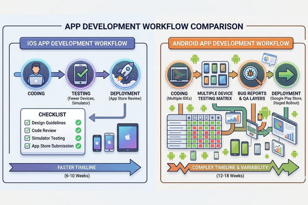 iOS vs Android development cost and testing comparison
