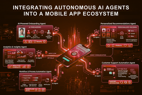 Autonomous AI agents improving mobile app onboarding, personalization, and customer support