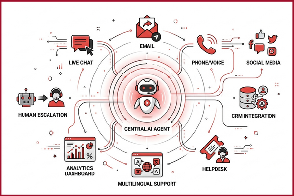 AI-powered omnichannel customer support features and integrations 