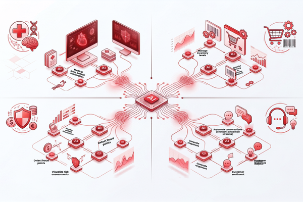Multi-Agent AI use cases across healthcare, e-commerce, finance, and customer support
