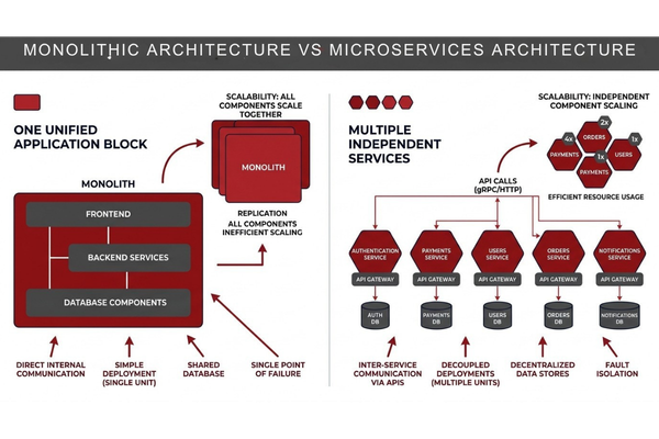 Comparison of monolithic and microservices software architecture